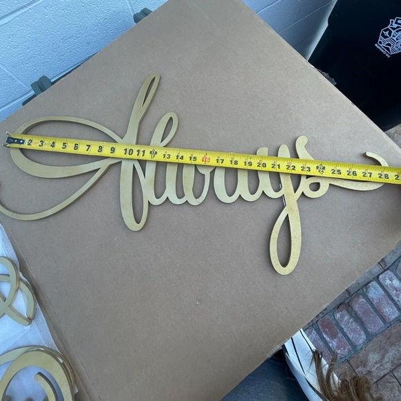 Gold Wooden Wall Decal / Sign - “Always & Forever” - Picture 3 of 8